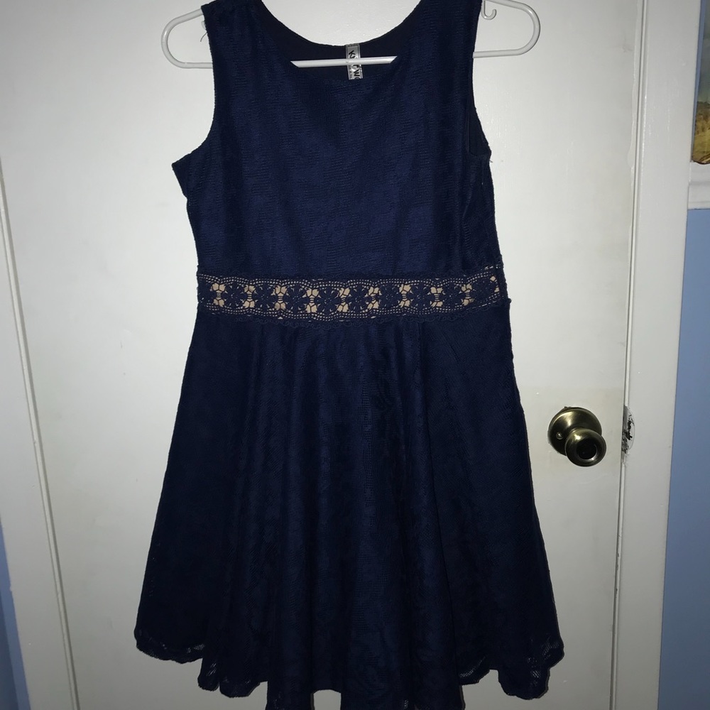 Navy Blue Lacy Dress
